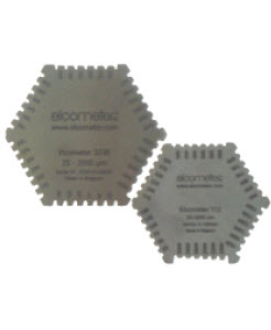 Hexagon Wet Film Comb 25 – 3000μm "Elcometer" m. B112---1B Hexagon Wet Film Comb 25 – 3000μm "Elcometer" m. B112---1B